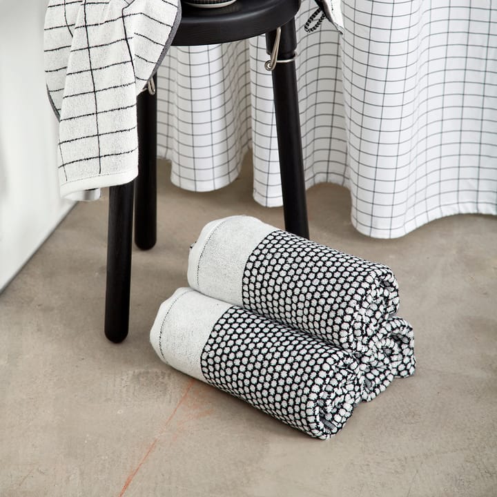 グリッド バスタオル 70x140 cm, black-off white Mette Ditmer | メッテ ディトマー