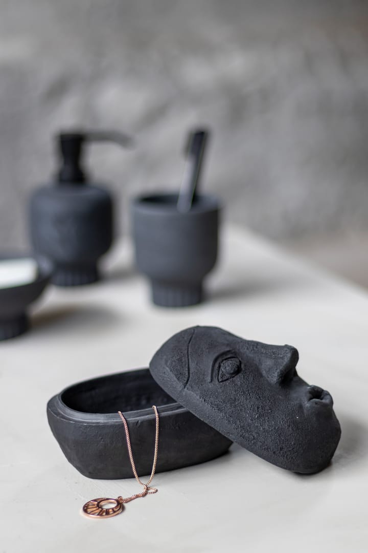 Art piece face ジャー 9x12 cm, Black Mette Ditmer | メッテ ディトマー