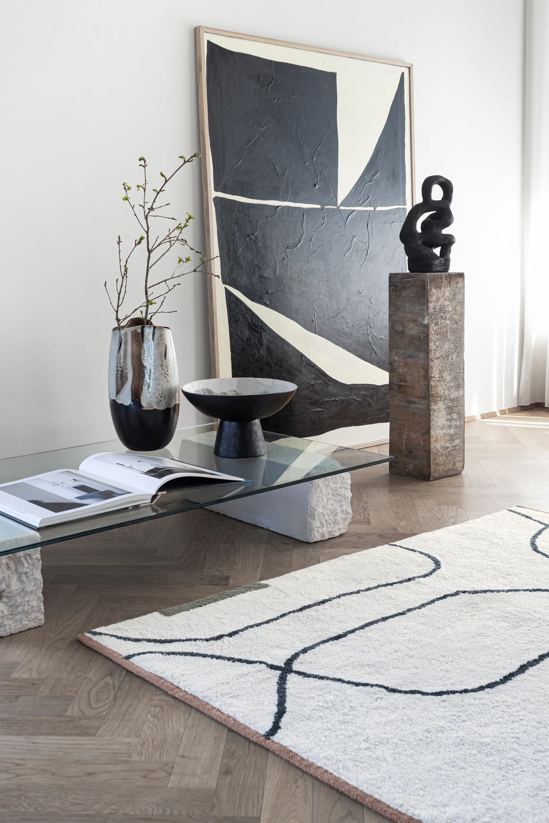 By Hand 花瓶 L 38.5 cm, Off-white Mette Ditmer | メッテ ディトマー