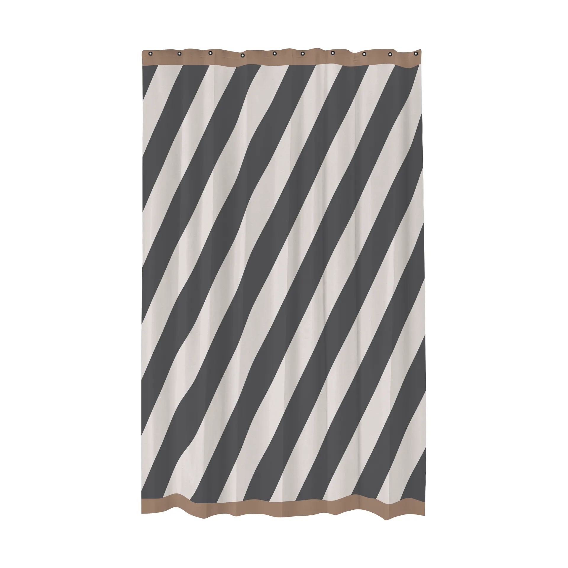 Diagonal シャワーカーテン 150x200 cm, Dark grey Mette Ditmer | メッテ ディトマー