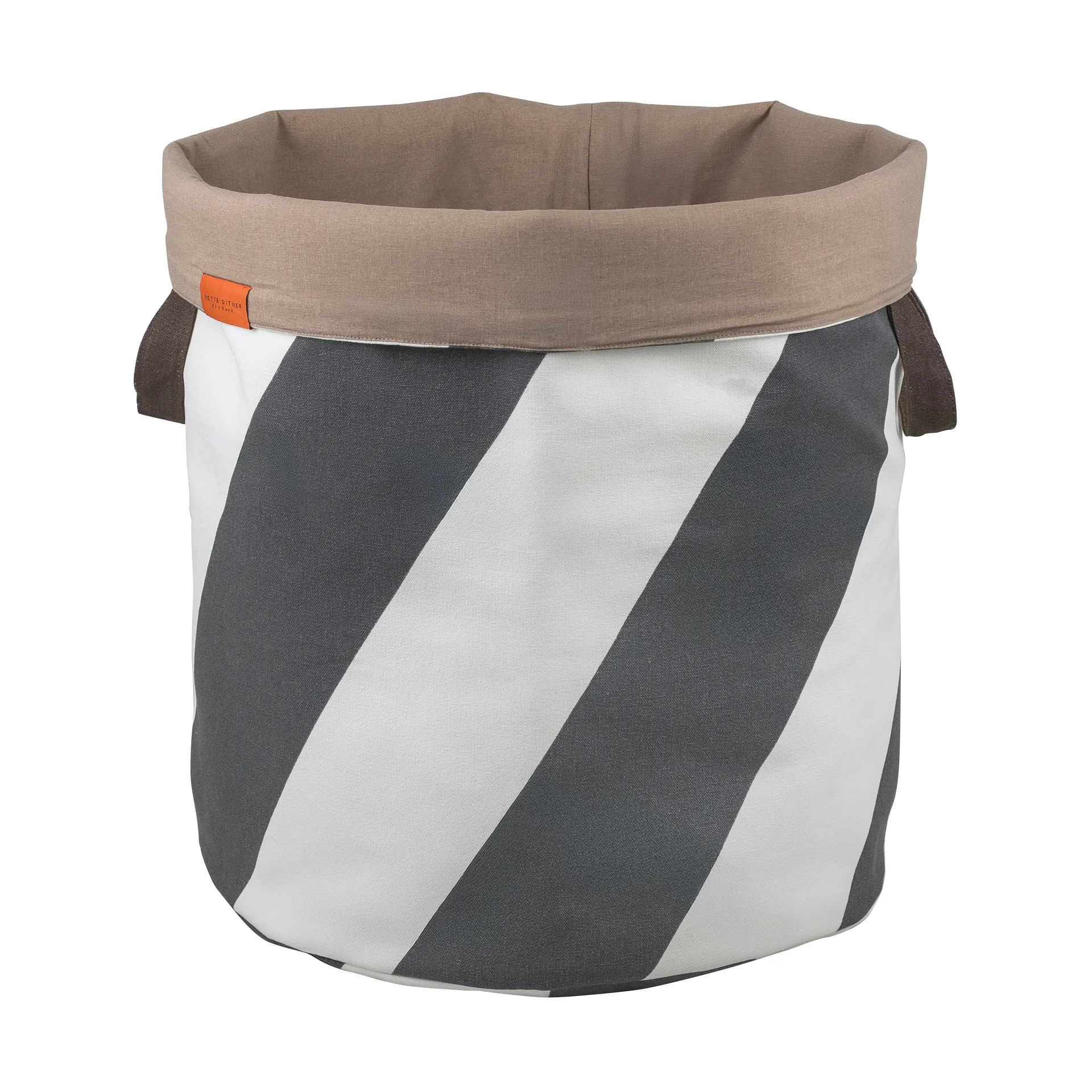 Diagonal ランドリーバスケット Ø40x50 cm, Dark grey-off-white Mette Ditmer | メッテ ディトマー