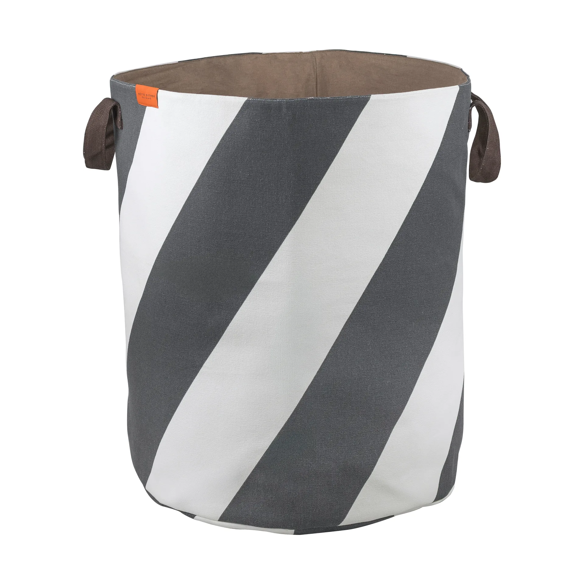 Diagonal ランドリーバスケット Ø40x50 cm, Dark grey-off-white Mette Ditmer | メッテ ディトマー