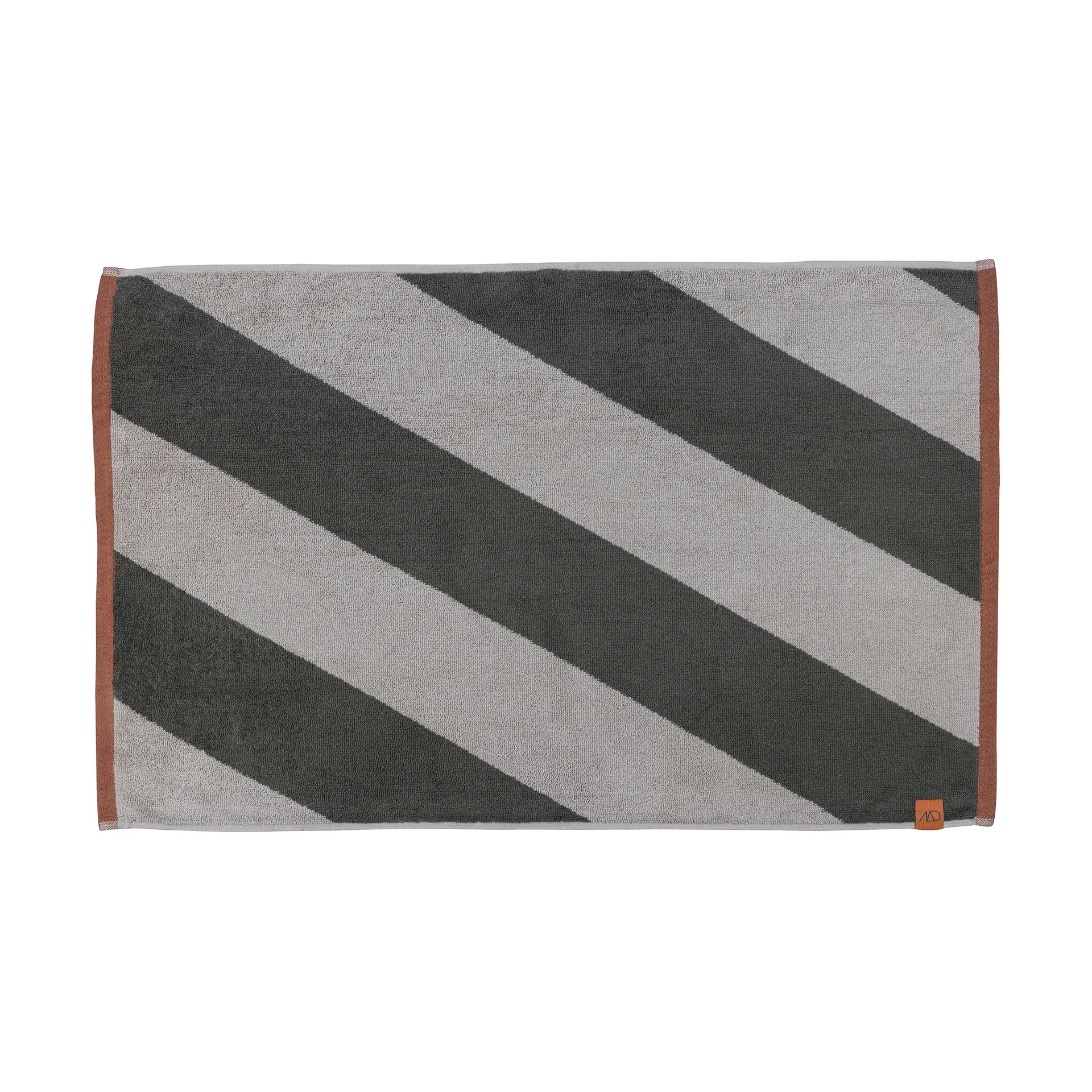 Diagonal バスマット 50x80 cm, Dark olive Mette Ditmer | メッテ ディトマー