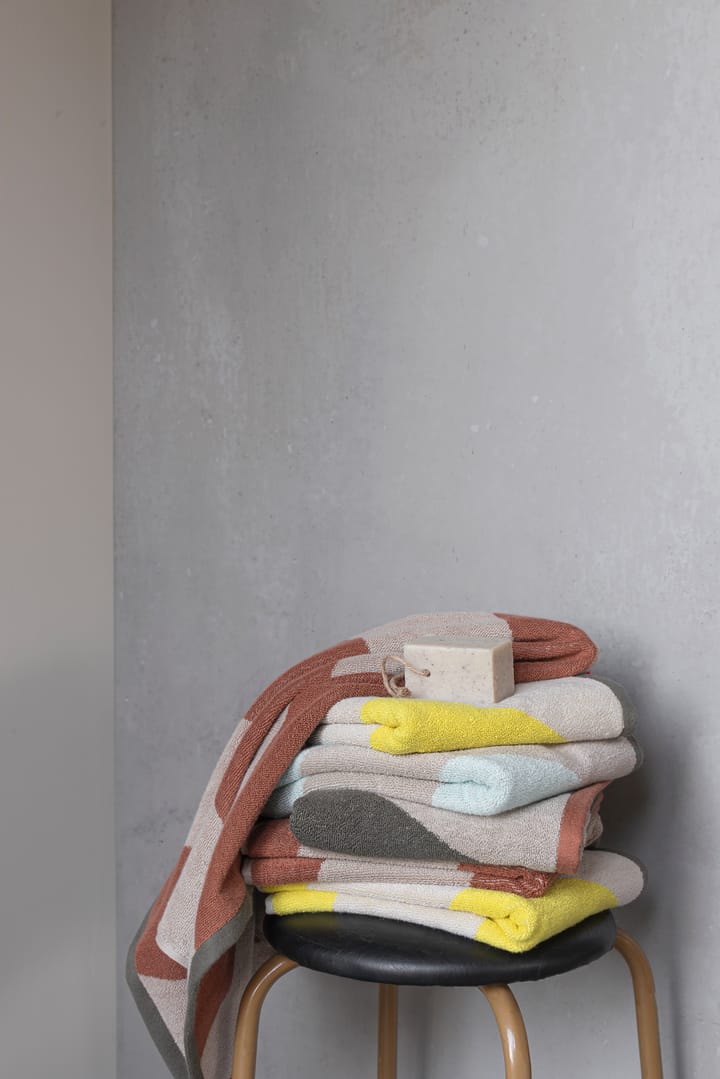 Diagonal タオル, Yellow, 70x133 cm. Mette Ditmer | メッテ ディトマー