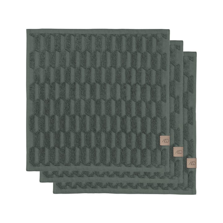 Geo タオル 30x30 cm 3パック, Pine green Mette Ditmer | メッテ ディトマー