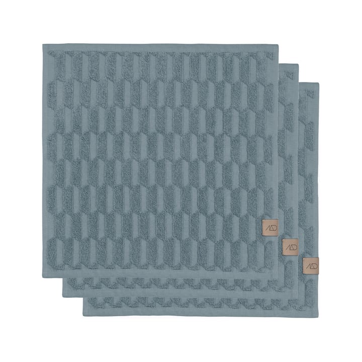 Geo タオル 30x30 cm 3パック - Stone blue - Mette Ditmer | メッテ ディトマー