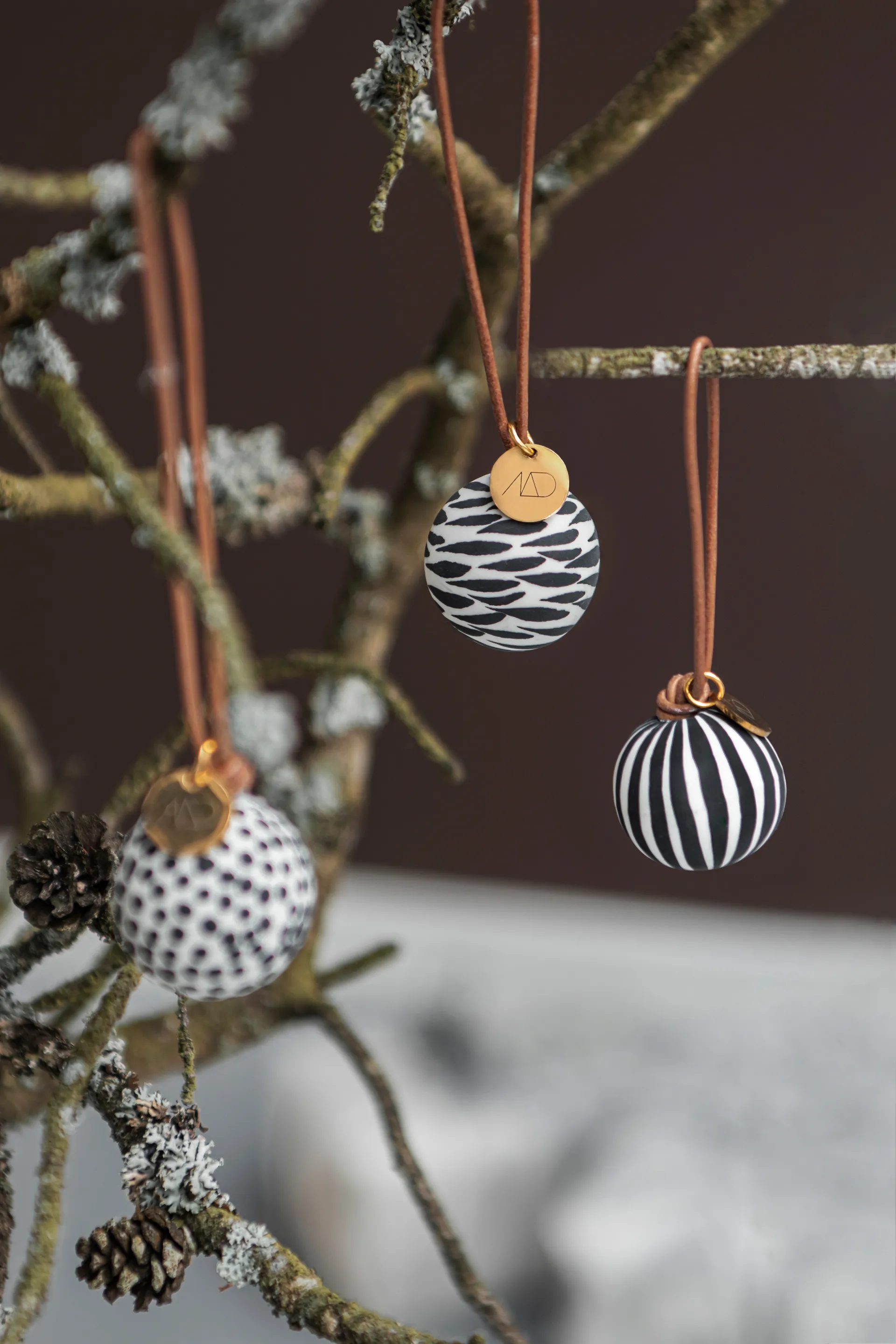Globe Christmas オーナメント 3個セット, Black Mette Ditmer | メッテ ディトマー