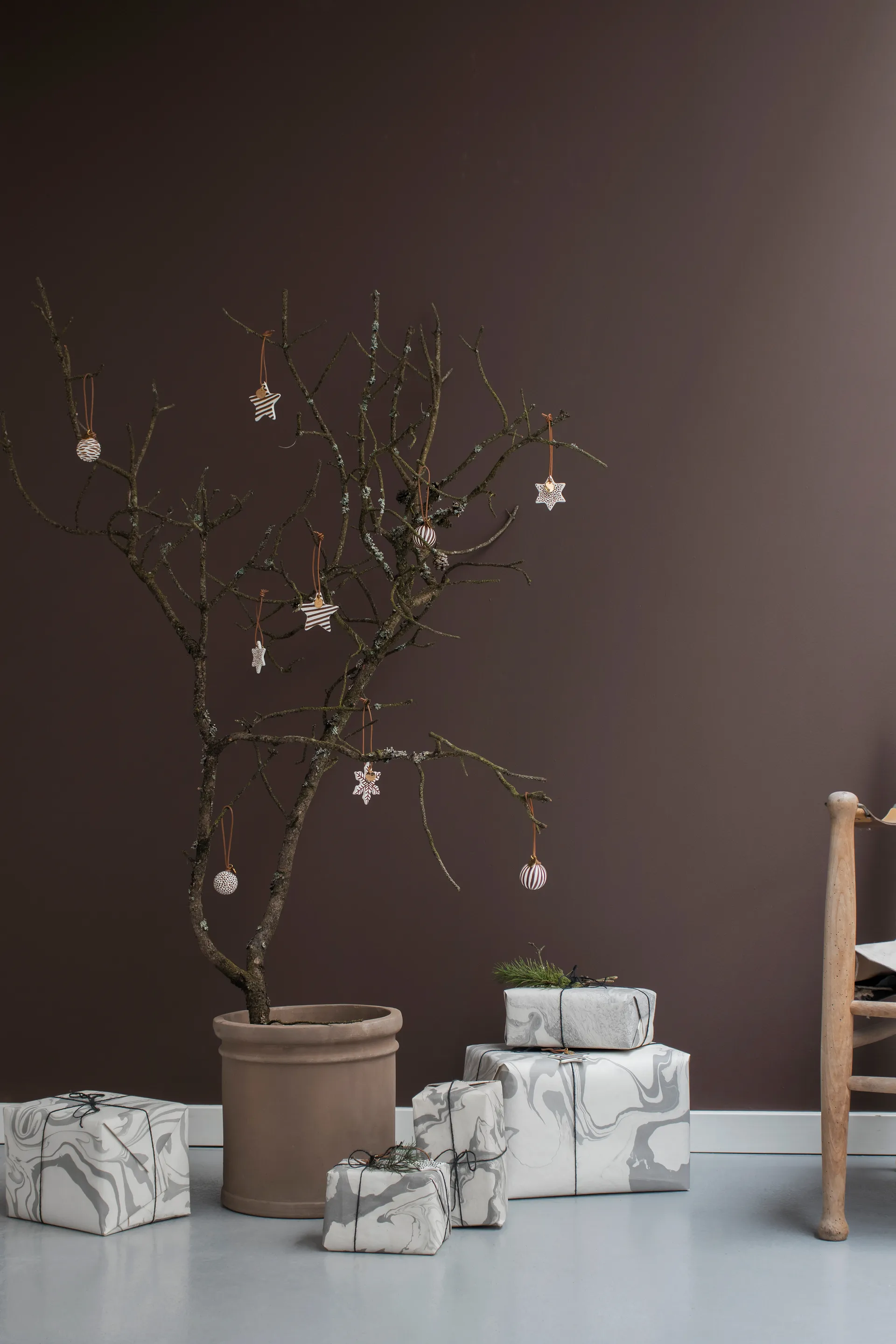 Globe Christmas オーナメント 3個セット, Walnut Mette Ditmer | メッテ ディトマー