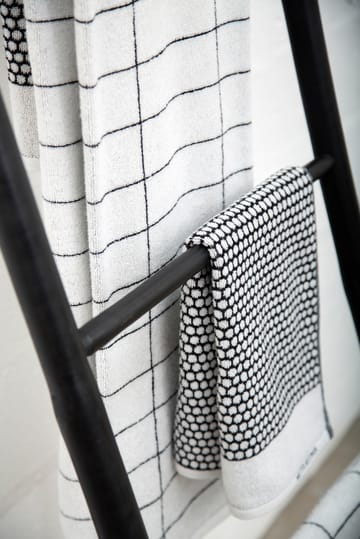 Grid ゲストタオル 38x60 cm 2 pack - Black-off white - Mette Ditmer | メッテ ディトマー