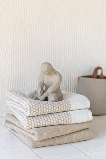 Grid ゲストタオル 38x60 cm 2 pack - Sand-off white - Mette Ditmer | メッテ ディトマー