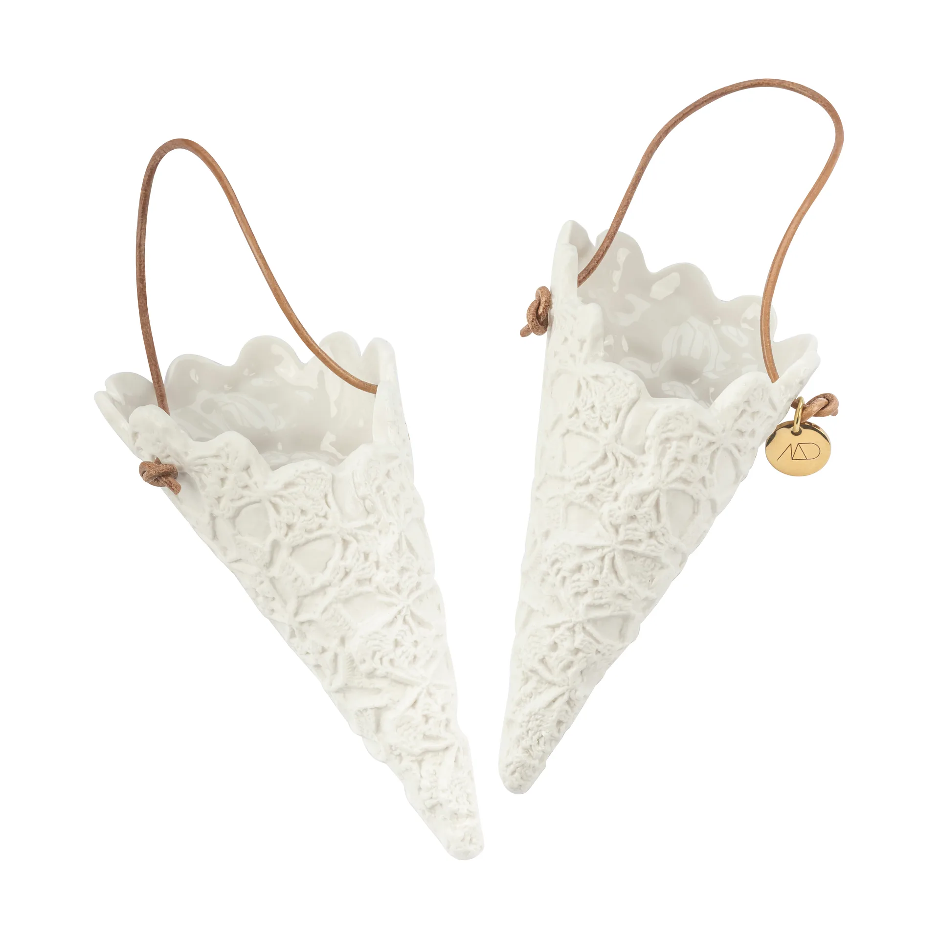 Lace クリスマスコーン 2個セット, Off-white Mette Ditmer | メッテ ディトマー