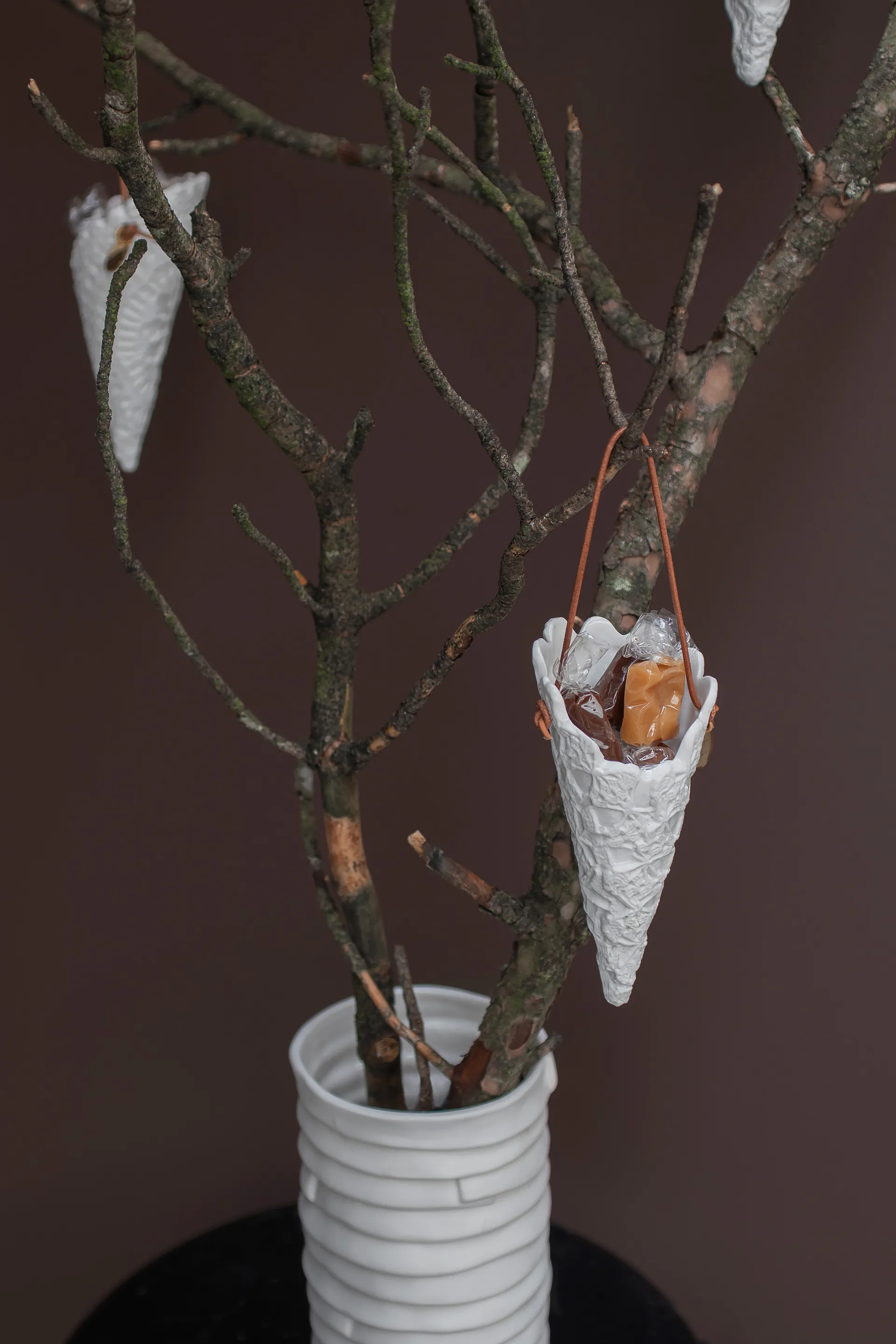 Lace クリスマスコーン 2個セット, Off-white Mette Ditmer | メッテ ディトマー