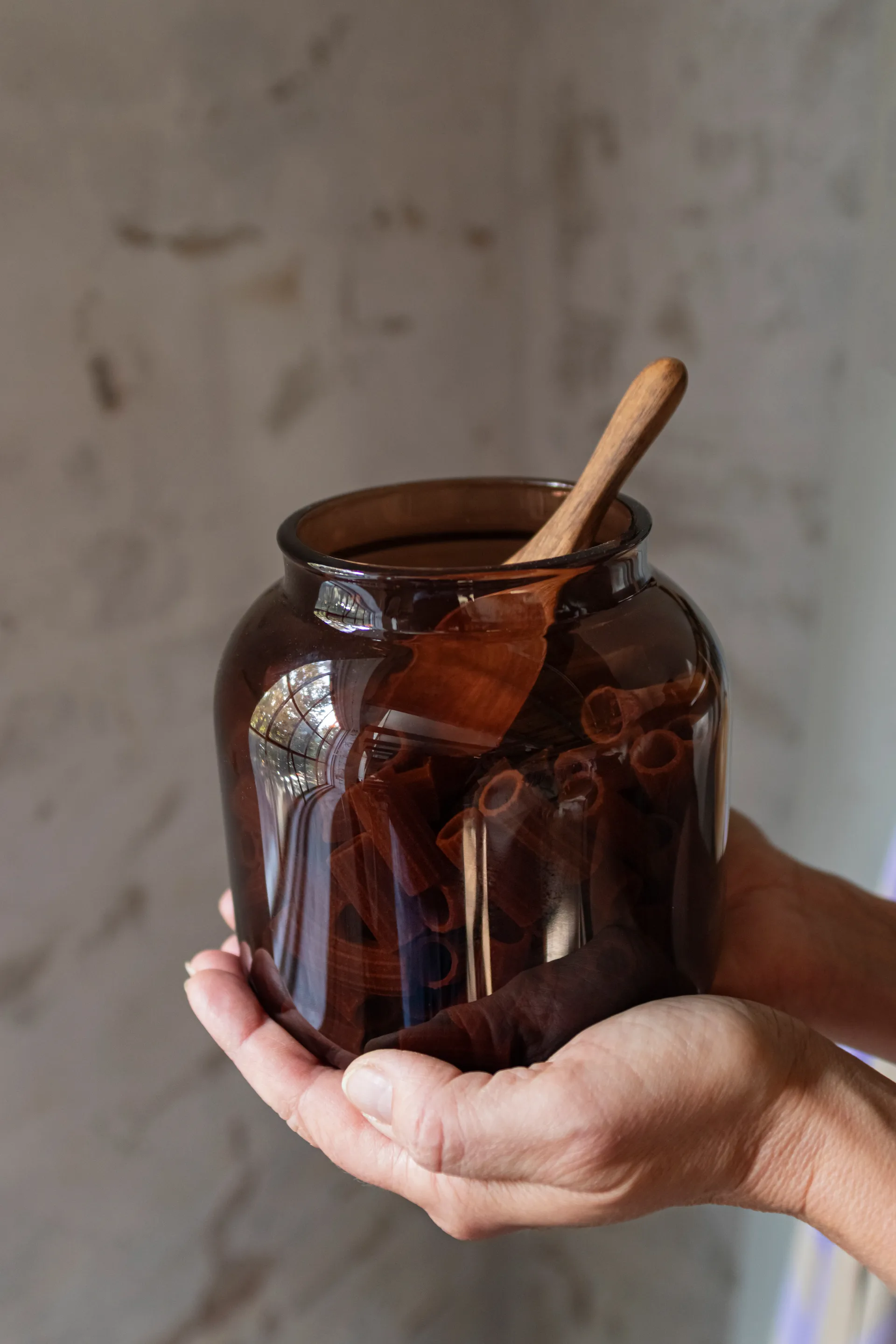 Luna 蓋付きジャー S 13 cm, Brown Mette Ditmer | メッテ ディトマー