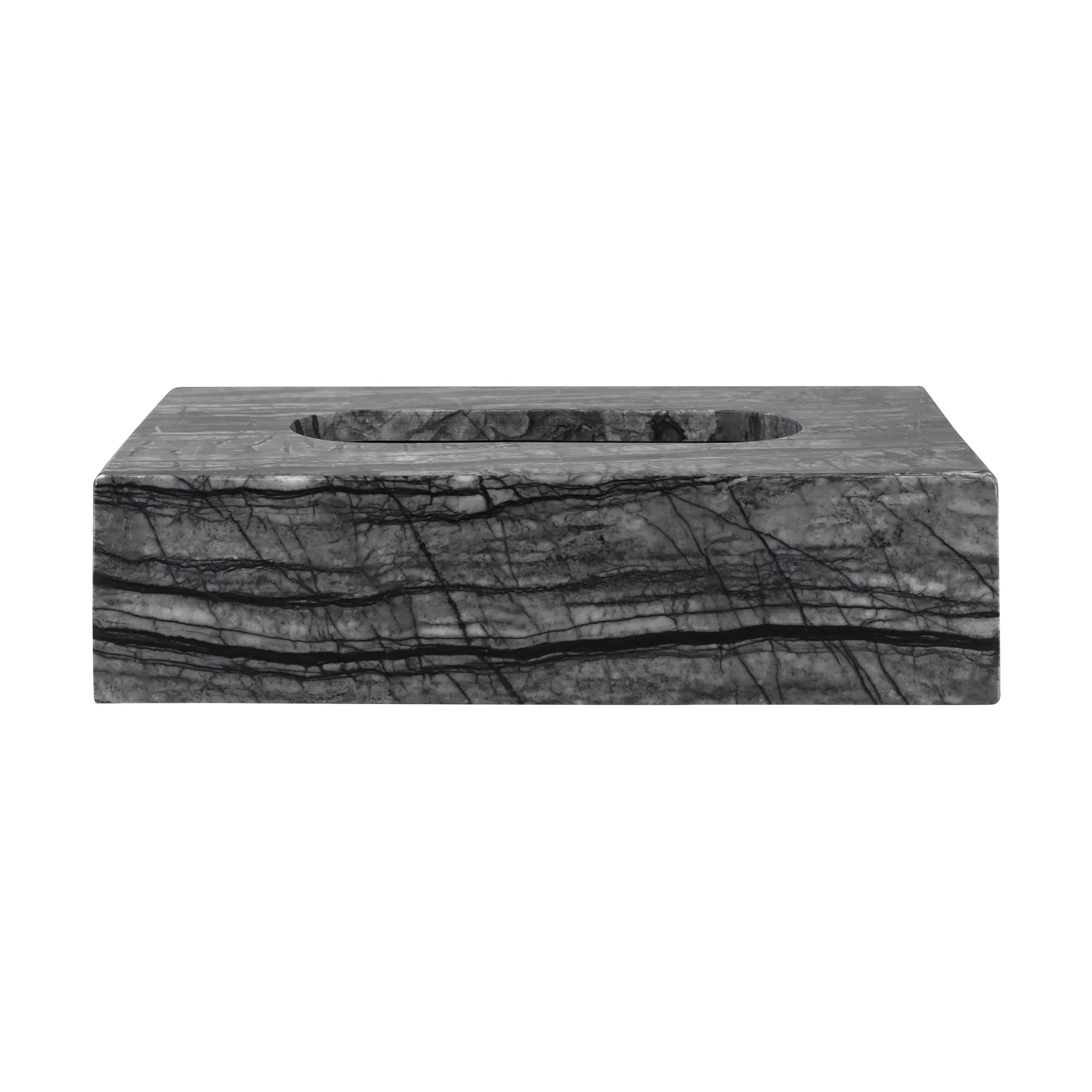 Marble ティッシュボックス 14x25.5 cm, Black-Grey Mette Ditmer | メッテ ディトマー