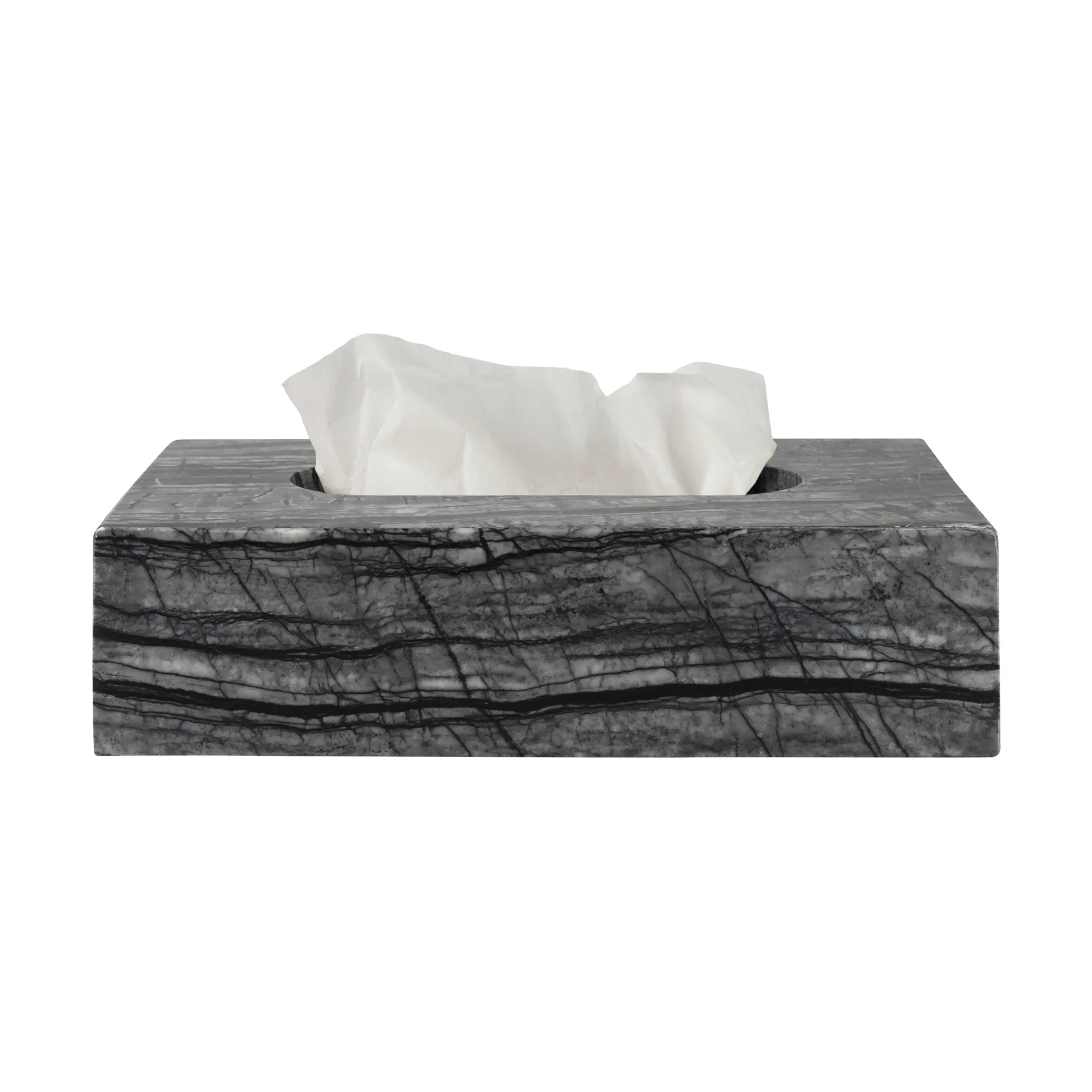 Marble ティッシュボックス 14x25.5 cm, Black-Grey Mette Ditmer | メッテ ディトマー