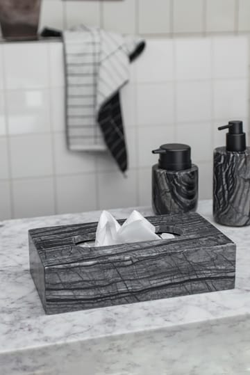 Marble ティッシュボックス 14x25.5 cm - Black-Grey - Mette Ditmer | メッテ ディトマー