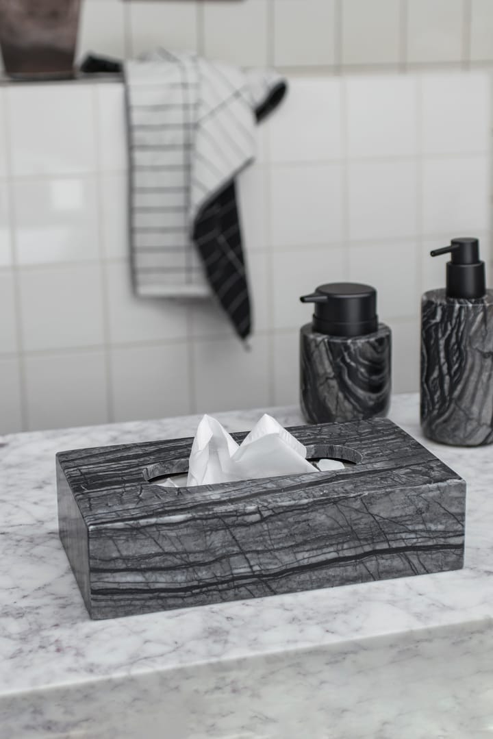 Marble ティッシュボックス 14x25.5 cm, Black-Grey Mette Ditmer | メッテ ディトマー