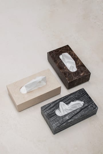 Marble ティッシュボックス 14x25.5 cm - Black-Grey - Mette Ditmer | メッテ ディトマー