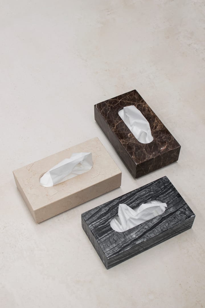 Marble ティッシュボックス 14x25.5 cm, Black-Grey Mette Ditmer | メッテ ディトマー