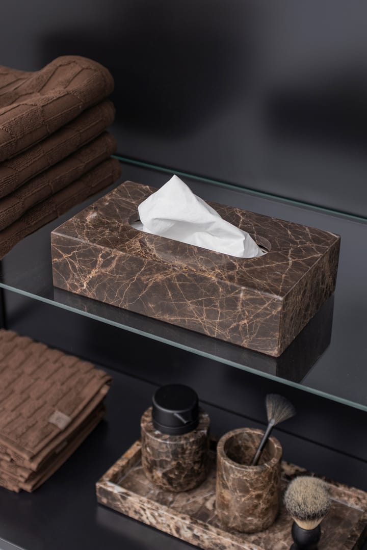 Marble ティッシュボックス 14x25.5 cm, Brown Mette Ditmer | メッテ ディトマー