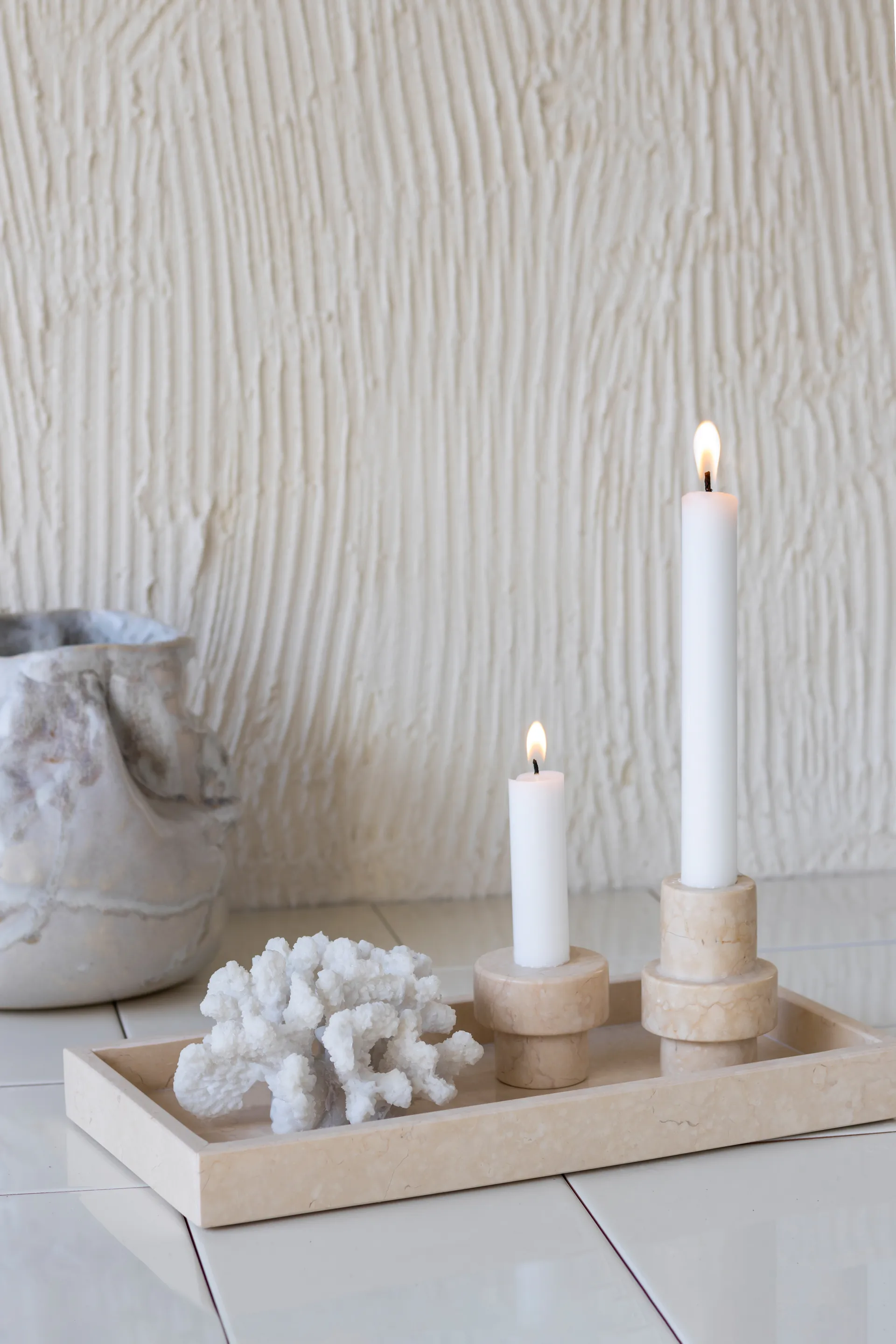Marble デコレーショントレイ 16x31 cm, Sand Mette Ditmer | メッテ ディトマー