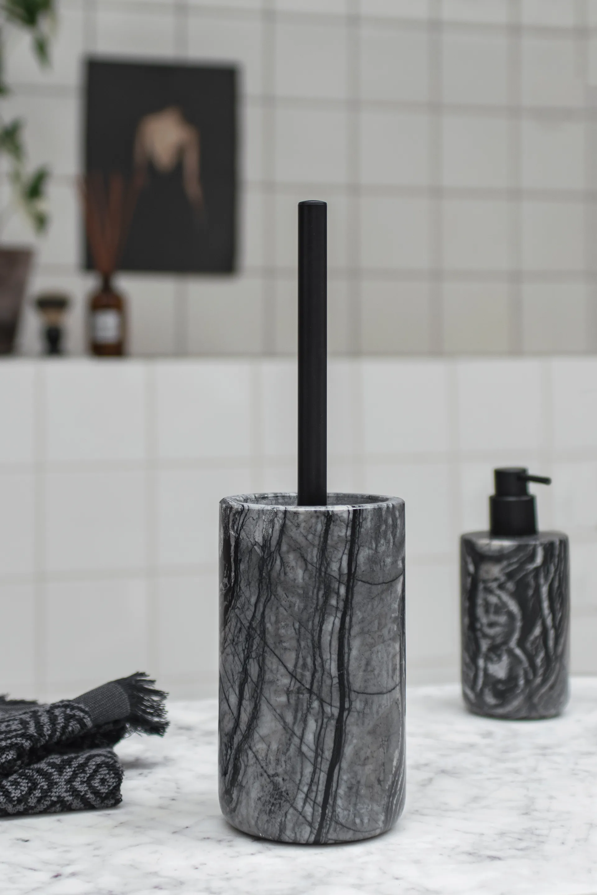 Marble トイレブラシ 36 cm, Black-Grey Mette Ditmer | メッテ ディトマー