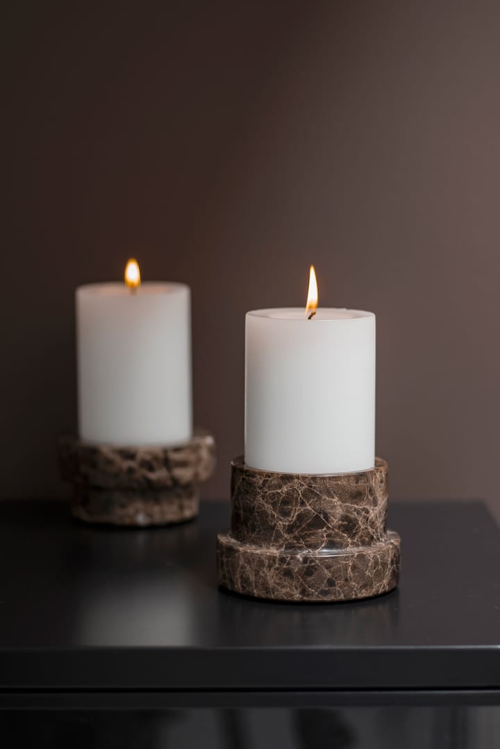 Marble ブロックキャンドル用キャンドルホルダー 6.5 cm, Brown Mette Ditmer | メッテ ディトマー
