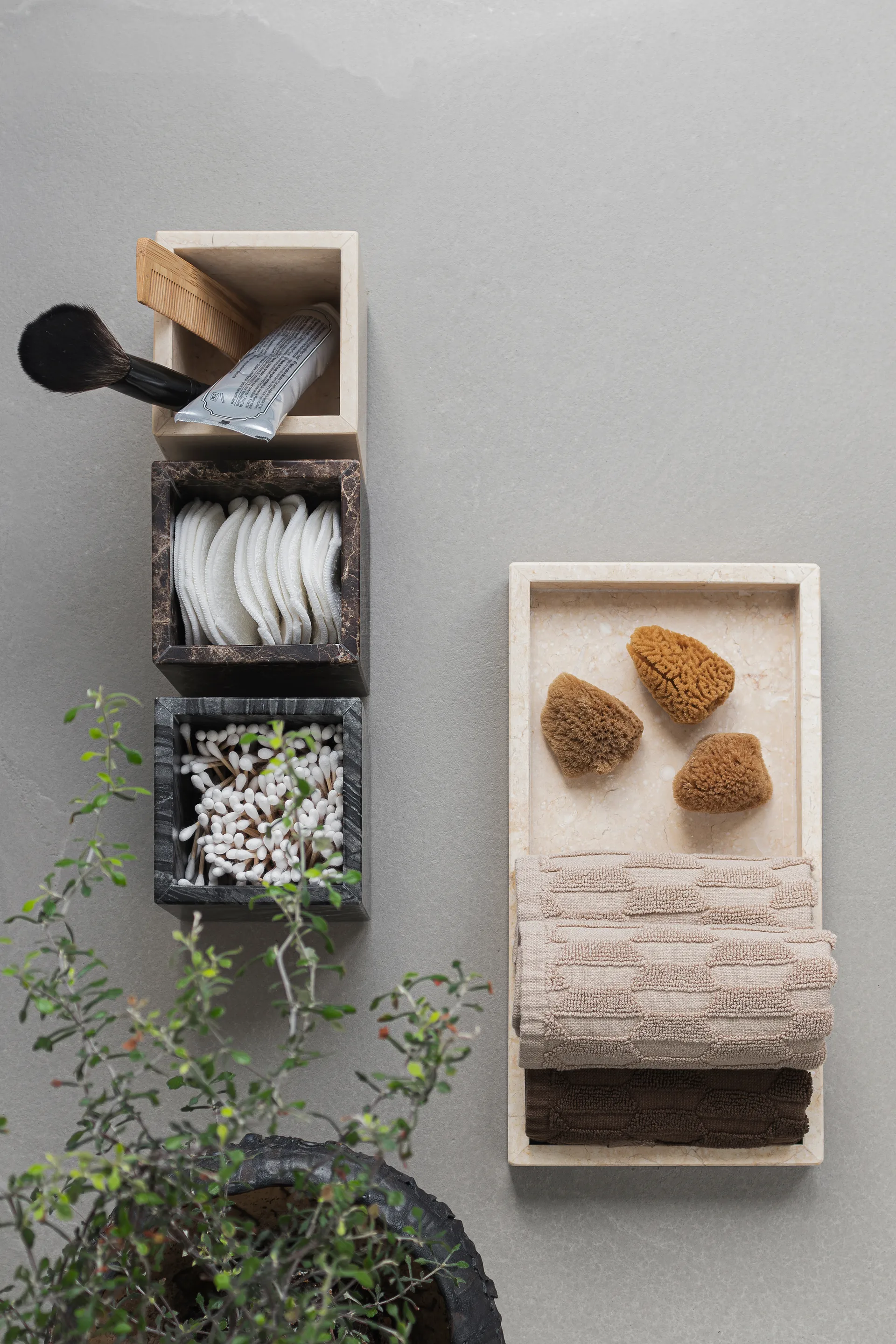 Marble キューブ 8.5x8.5 cm, Brown Mette Ditmer | メッテ ディトマー