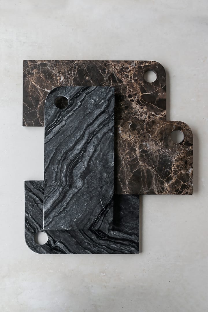 Marble サービングトレイ large 18x38 cm - Black-grey - Mette Ditmer | メッテ ディトマー