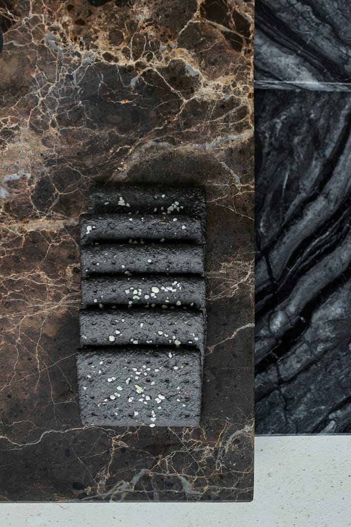 Marble サービングトレイ large 18x38 cm - Black-grey - Mette Ditmer | メッテ ディトマー