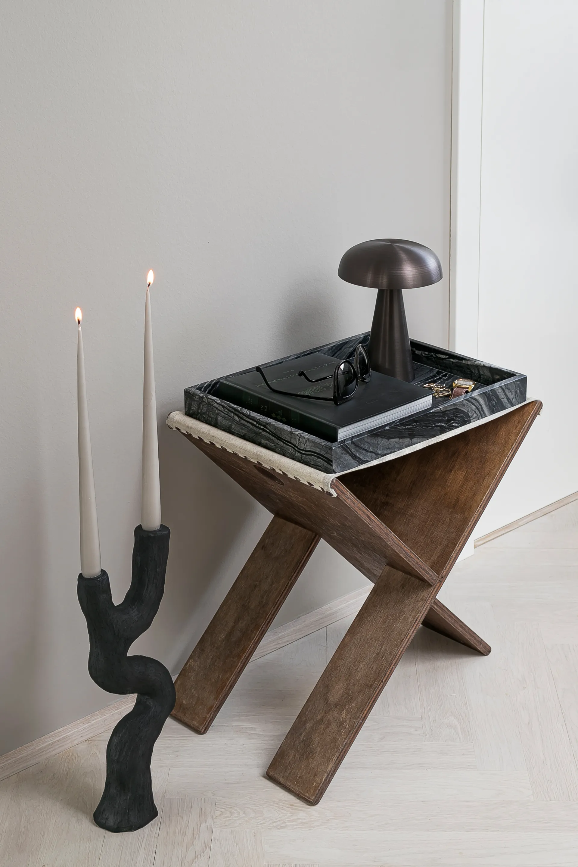 Marble デコレーショントレイ large 30x40 cm, Black-grey Mette Ditmer | メッテ ディトマー