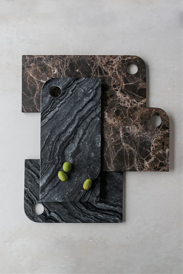Marble サービングトレイ medium 20x30 cm, Black-grey Mette Ditmer | メッテ ディトマー