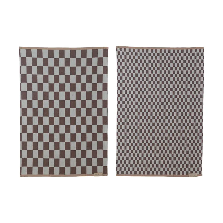 Mini-Max キッチンタオル 2枚組 - Brown (brown), 50x70 cm - Mette Ditmer | メッテ ディトマー