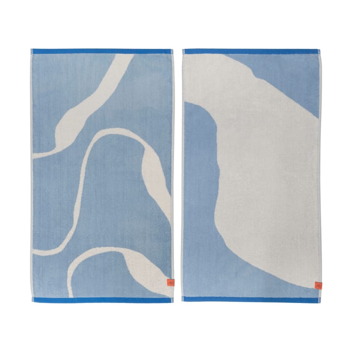 Nova Arte ゲストタオル 40x55 cm 2-pack - Light blue-off-white - Mette Ditmer | メッテ ディトマー