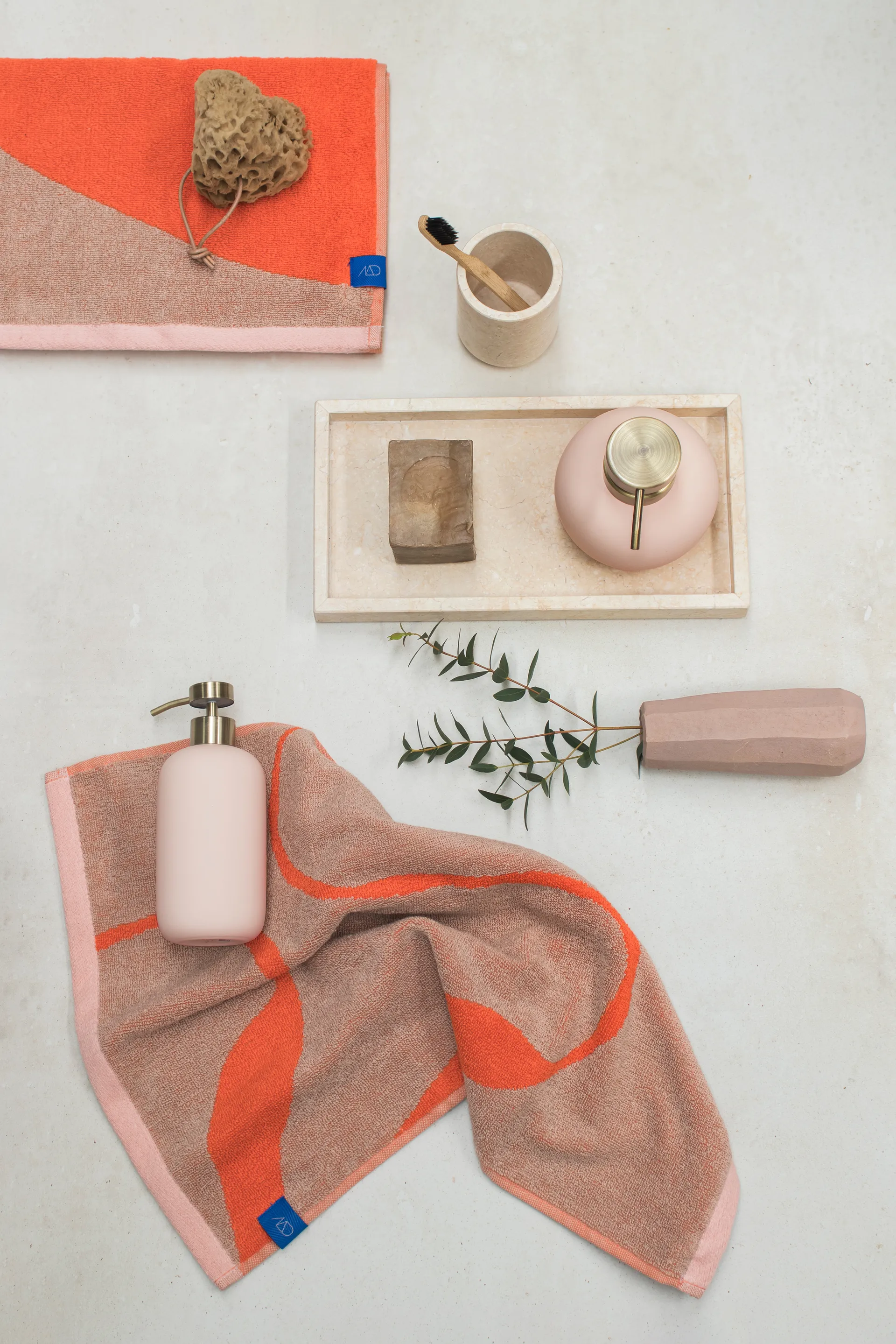 Nova Arte タオル 50x90 cm 2-pack, Latte-orange Mette Ditmer | メッテ ディトマー