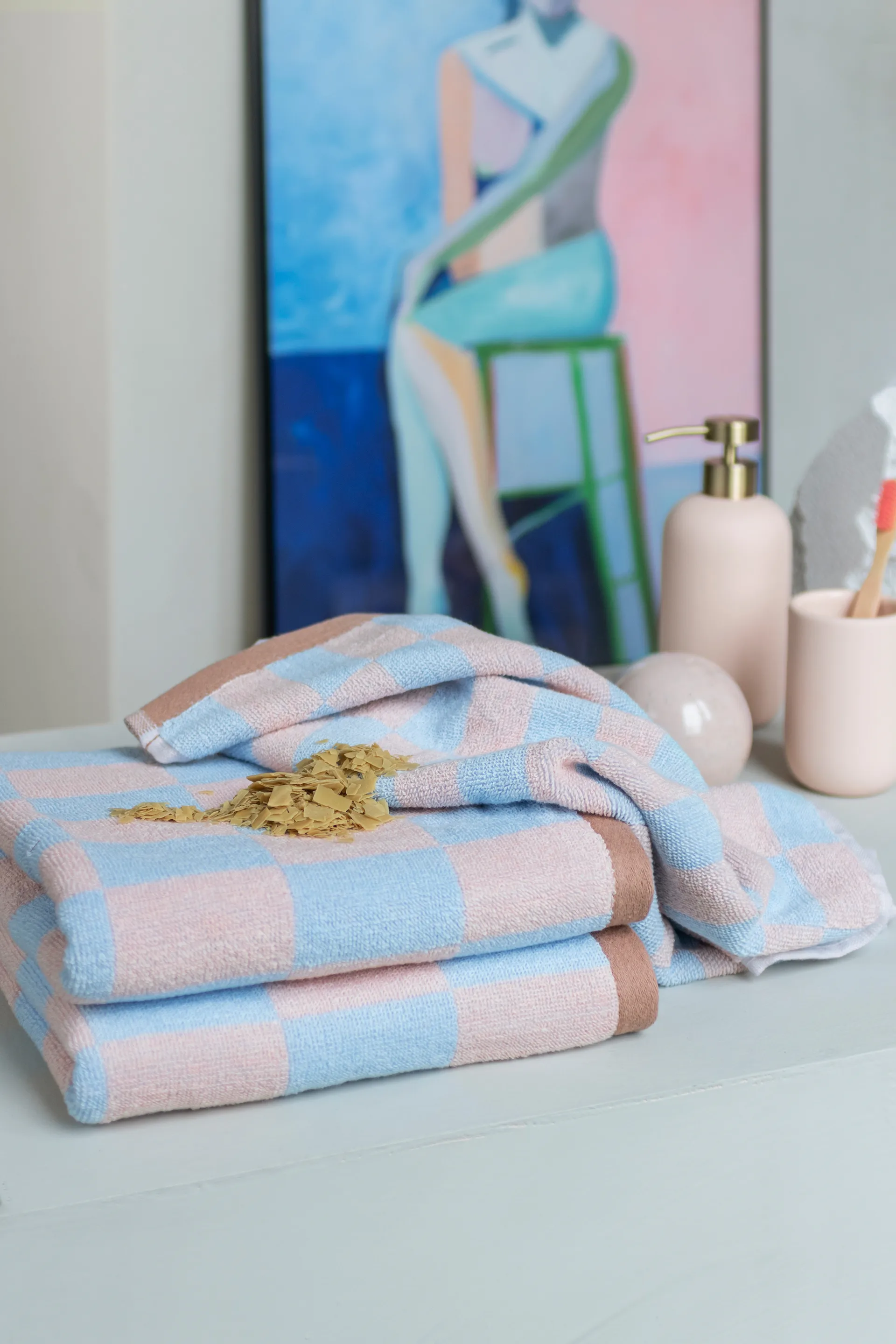 Retro タオル 50x90 cm, Light blue Mette Ditmer | メッテ ディトマー