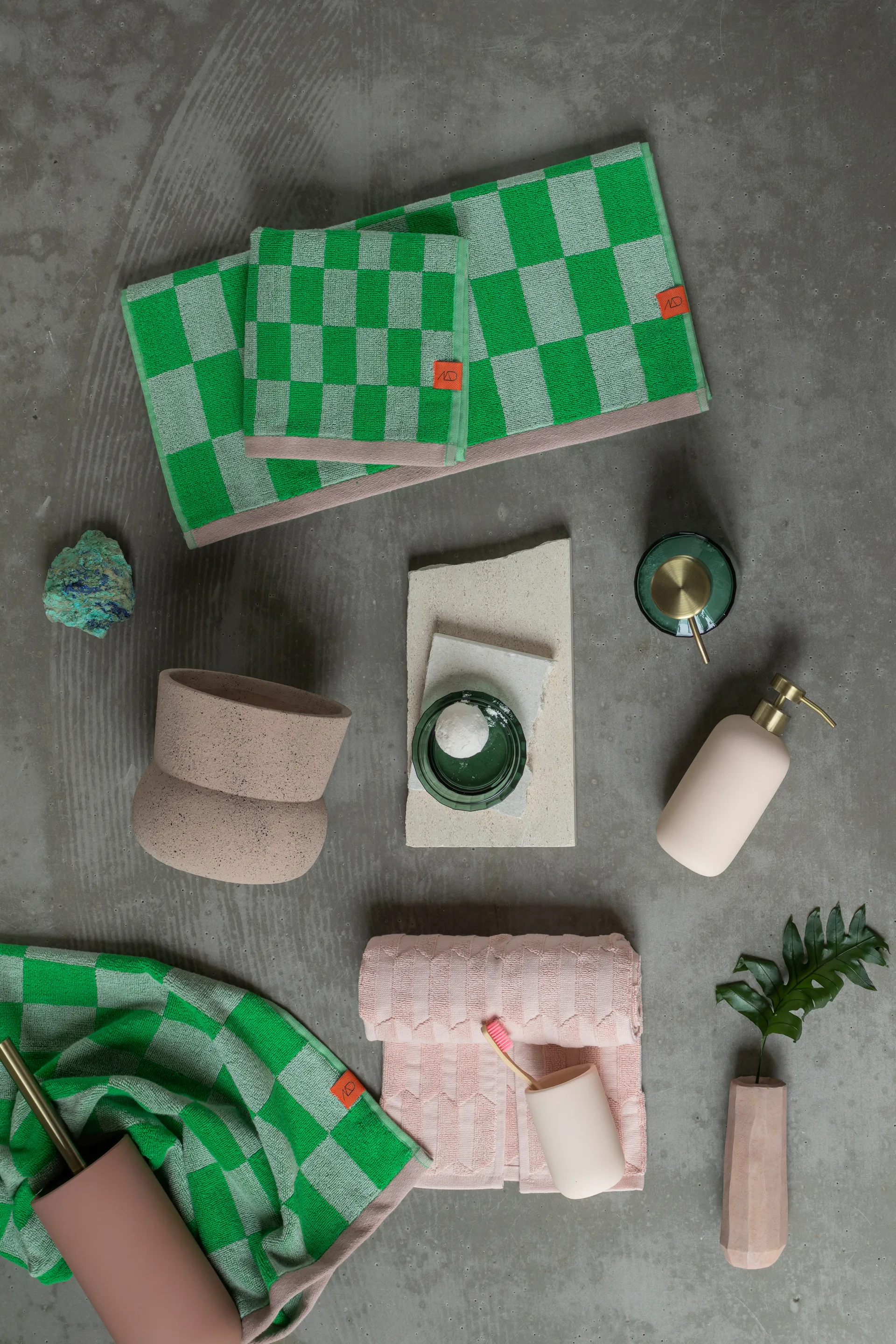 Retro タオル 70x133 cm, Classic green Mette Ditmer | メッテ ディトマー
