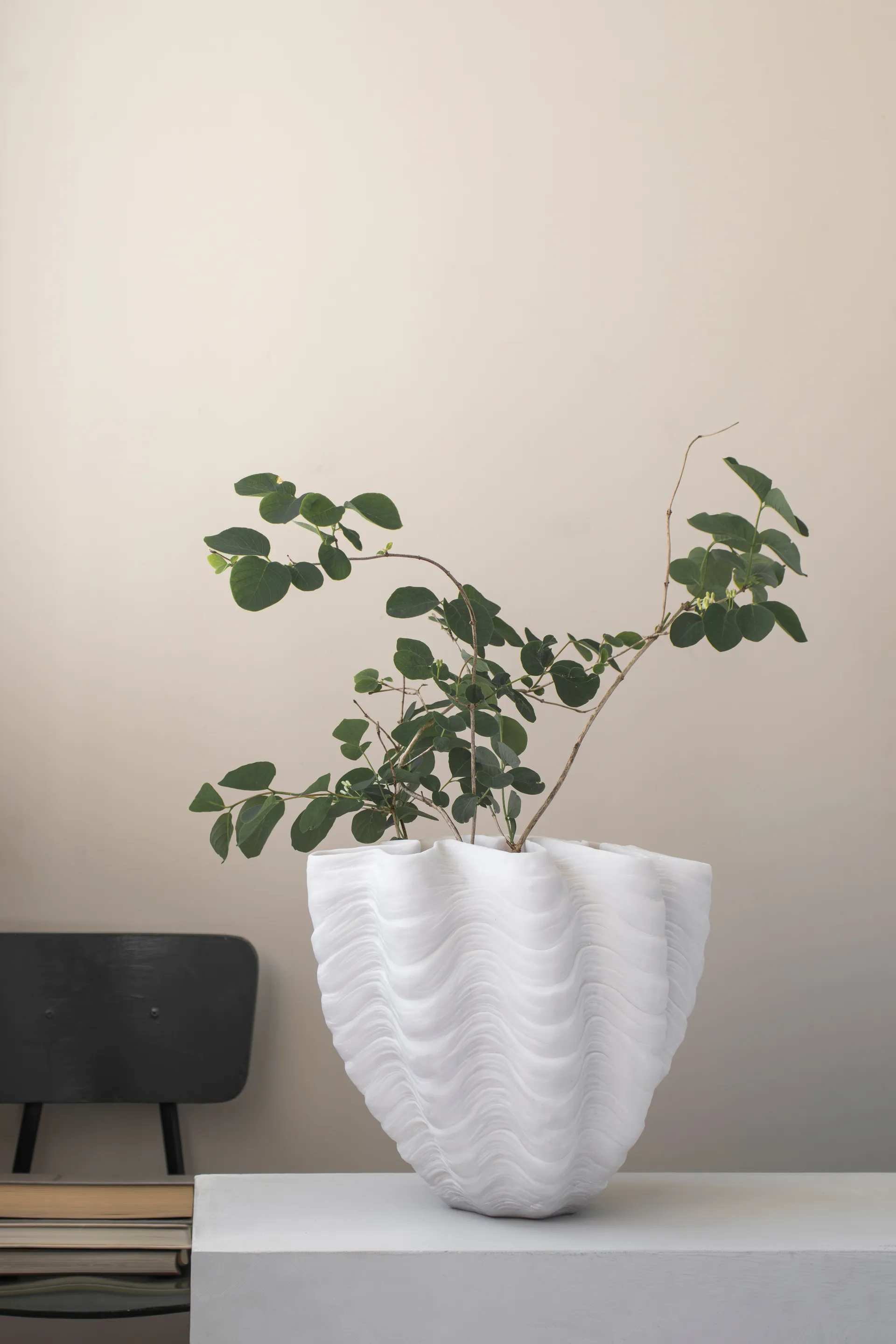 Shell 花瓶, Large, 30 cm, white Mette Ditmer | メッテ ディトマー