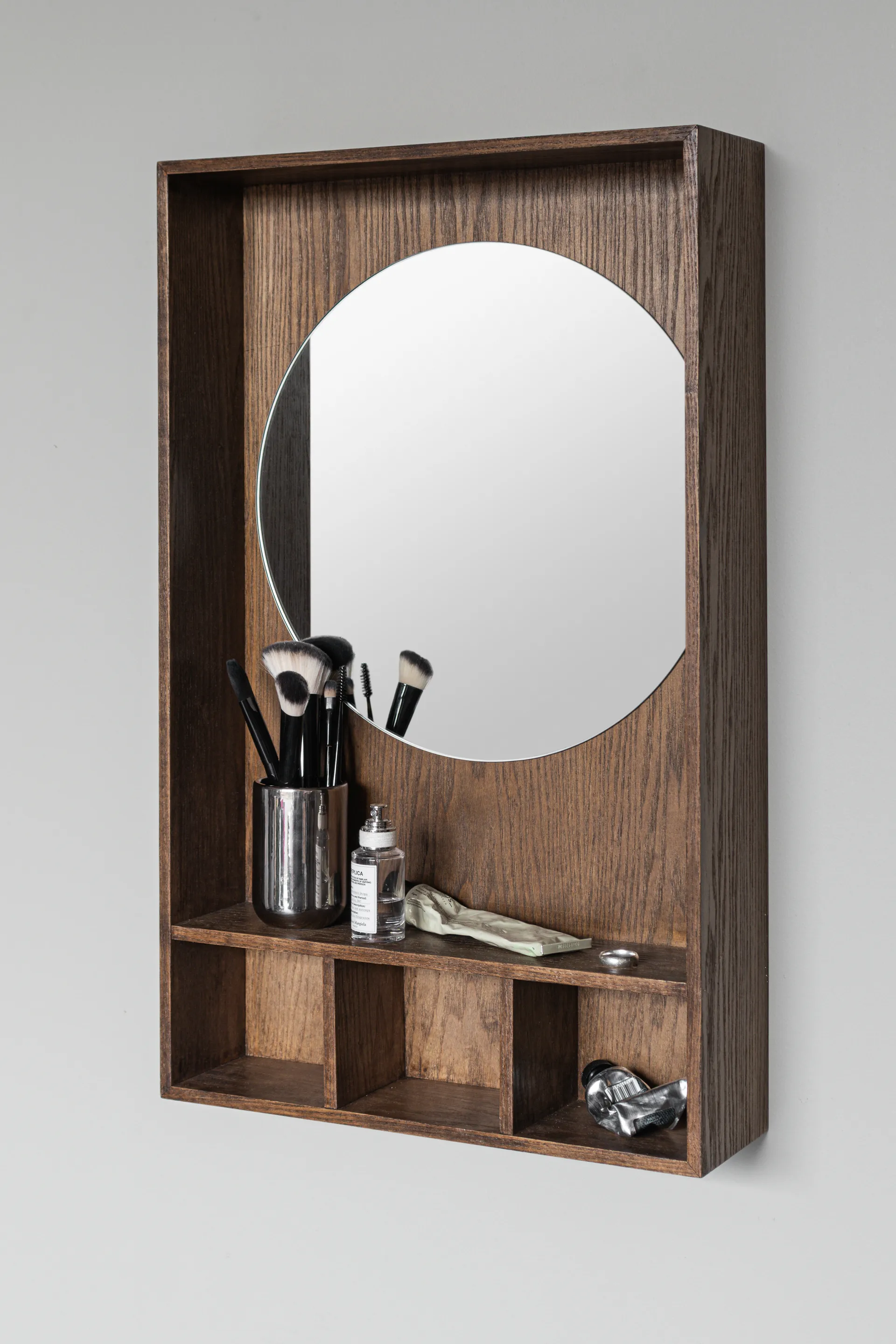 Show-me シェルフ付きミラー S, Dark oiled Mette Ditmer | メッテ ディトマー