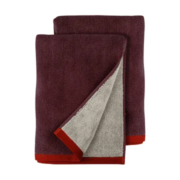 Soft ゲストタオル 40x55 cm 2枚 - Red-Grey (red-grey), 40x55 cm - Mette Ditmer | メッテ ディトマー