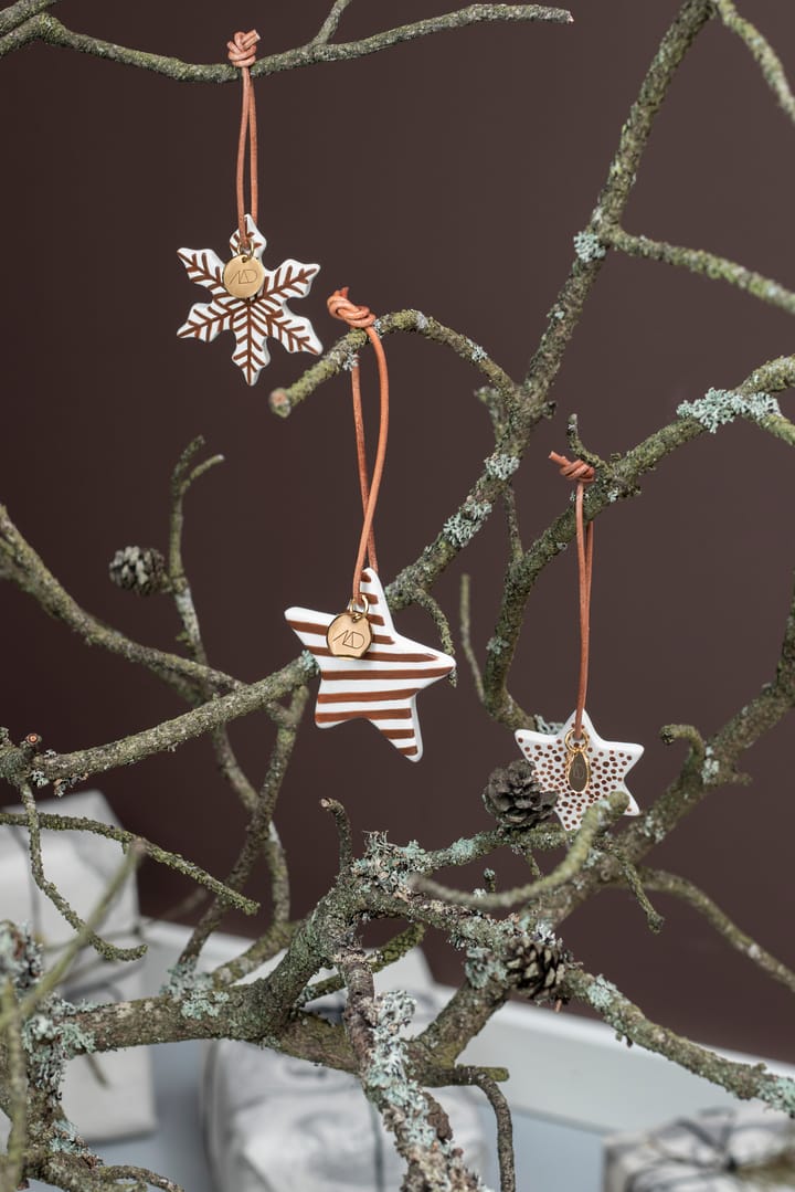 Star クリスマスオーナメント 3個セット, Walnut Mette Ditmer | メッテ ディトマー