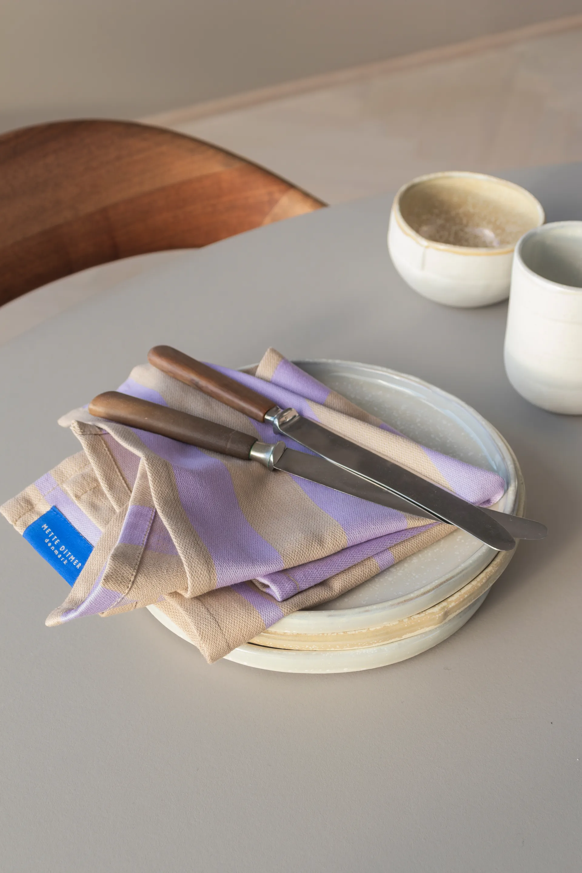Stripes ディッシュクロス 33x33 cm 2枚セット, Sand Mette Ditmer | メッテ ディトマー