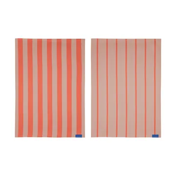 Stripes キッチンタオル 50x70 cm 2枚セット - Latte - Mette Ditmer | メッテ ディトマー
