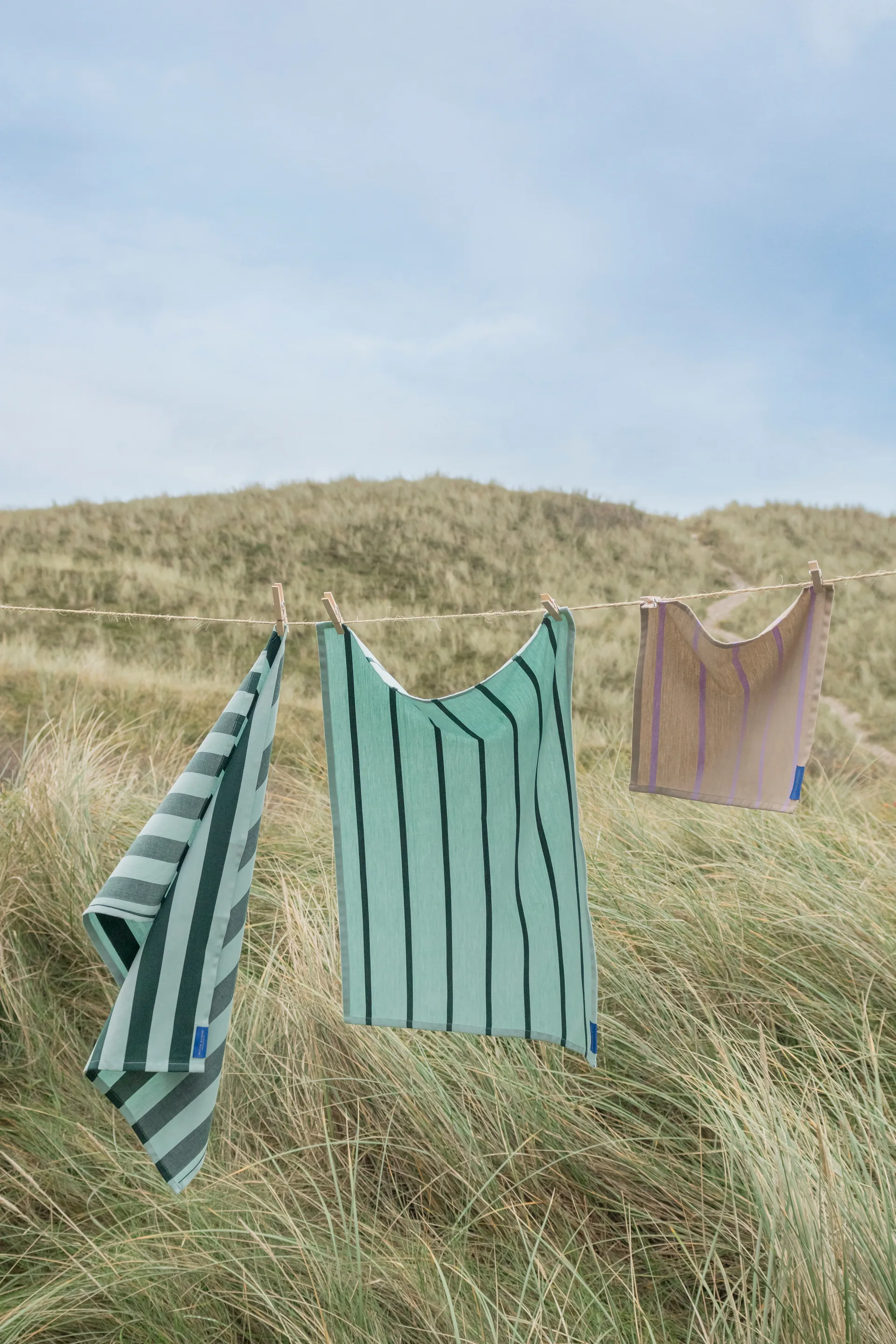 Stripes キッチンタオル 50x70 cm 2枚セット, Mint Mette Ditmer | メッテ ディトマー