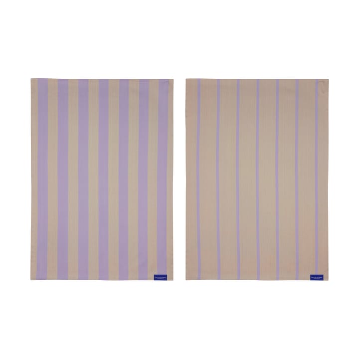 Stripes キッチンタオル 50x70 cm 2枚セット - Sand - Mette Ditmer | メッテ ディトマー