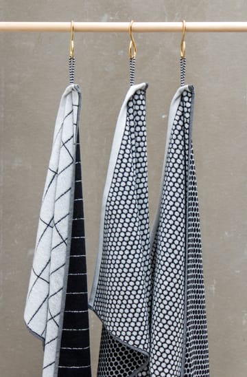 Tile Stone ゲストタオル 38x60 cm 2枚セット - Black-Off-white - Mette Ditmer | メッテ ディトマー
