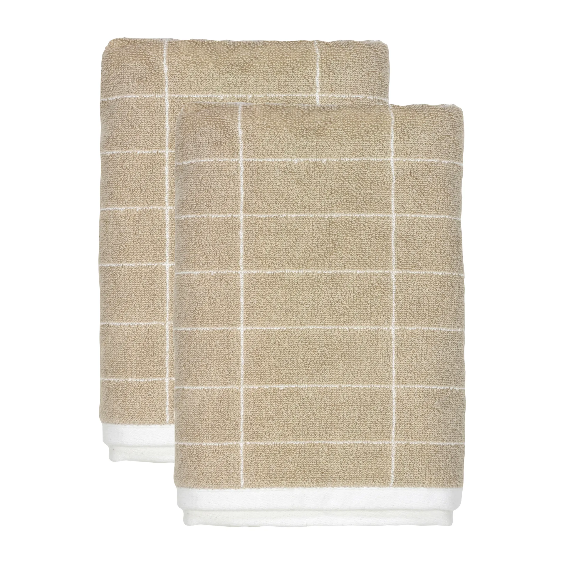 Tile Stone ゲストタオル 38x60 cm 2枚セット, Sand-off white Mette Ditmer | メッテ ディトマー