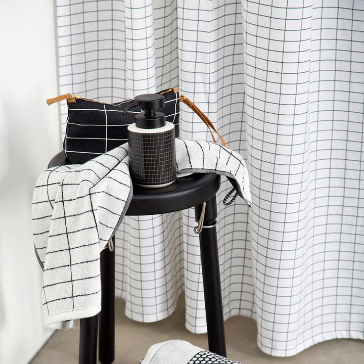 Tile Stone ゲスト用タオル - black-off white - Mette Ditmer | メッテ ��ディトマー