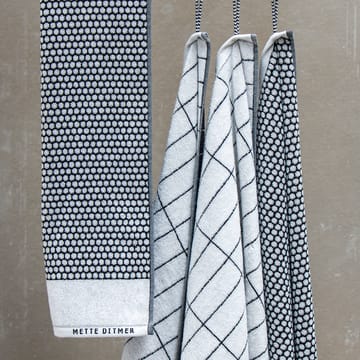Tile Stone ゲスト用タオル - black-off white - Mette Ditmer | メッテ ディトマー