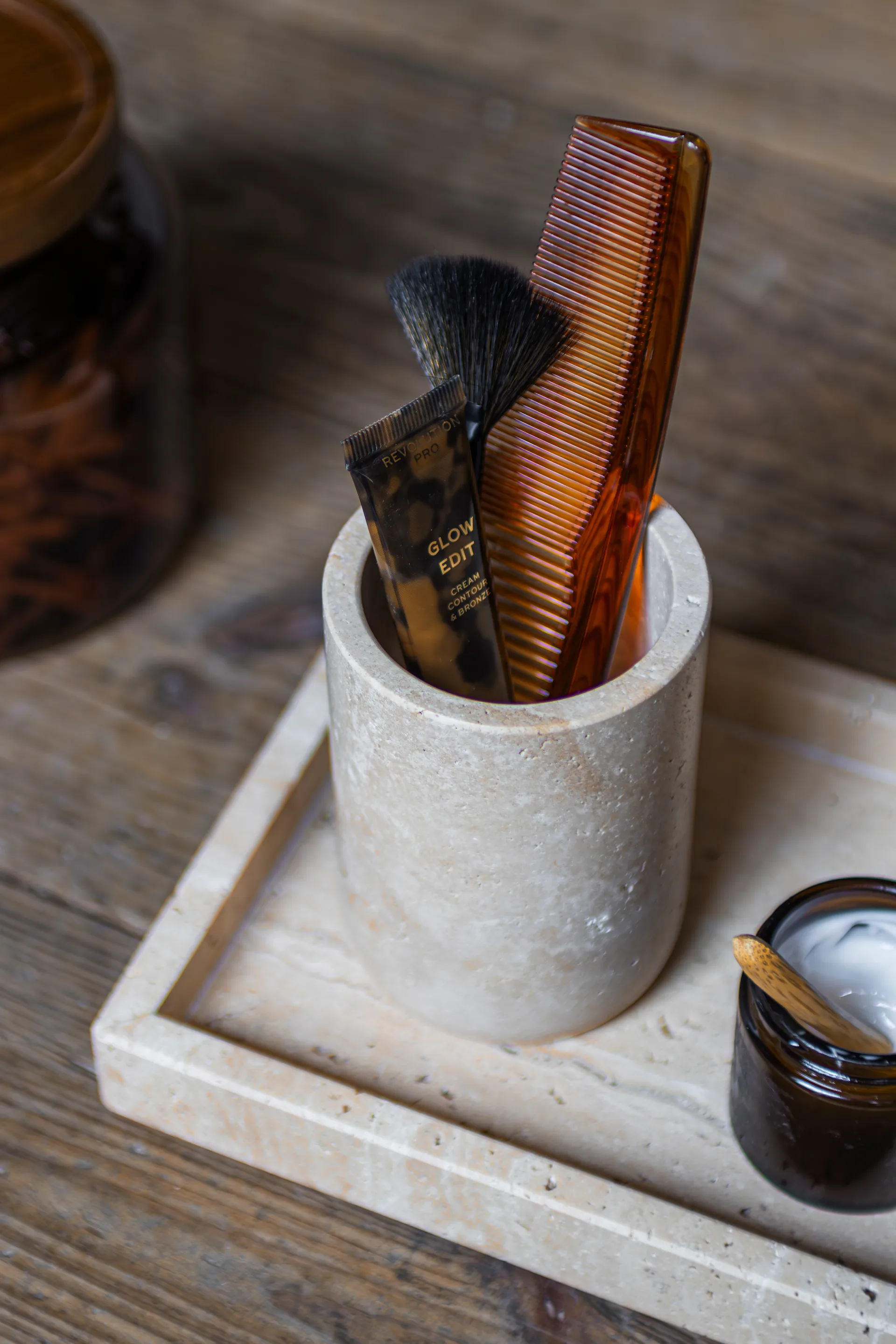 Travertine 歯ブラシホルダー 10 cm, Linen Mette Ditmer | メッテ ディトマー